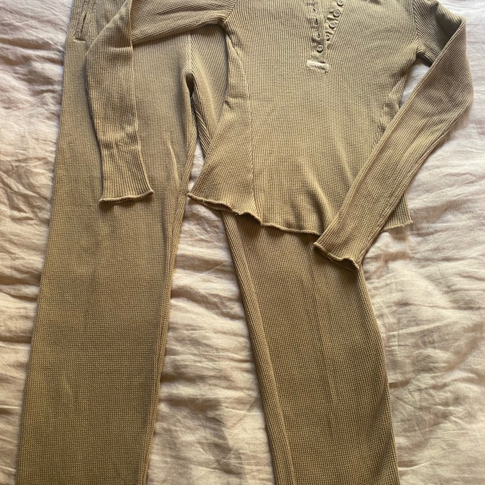 SKIMS Ribbed Knit Top and Pants Set